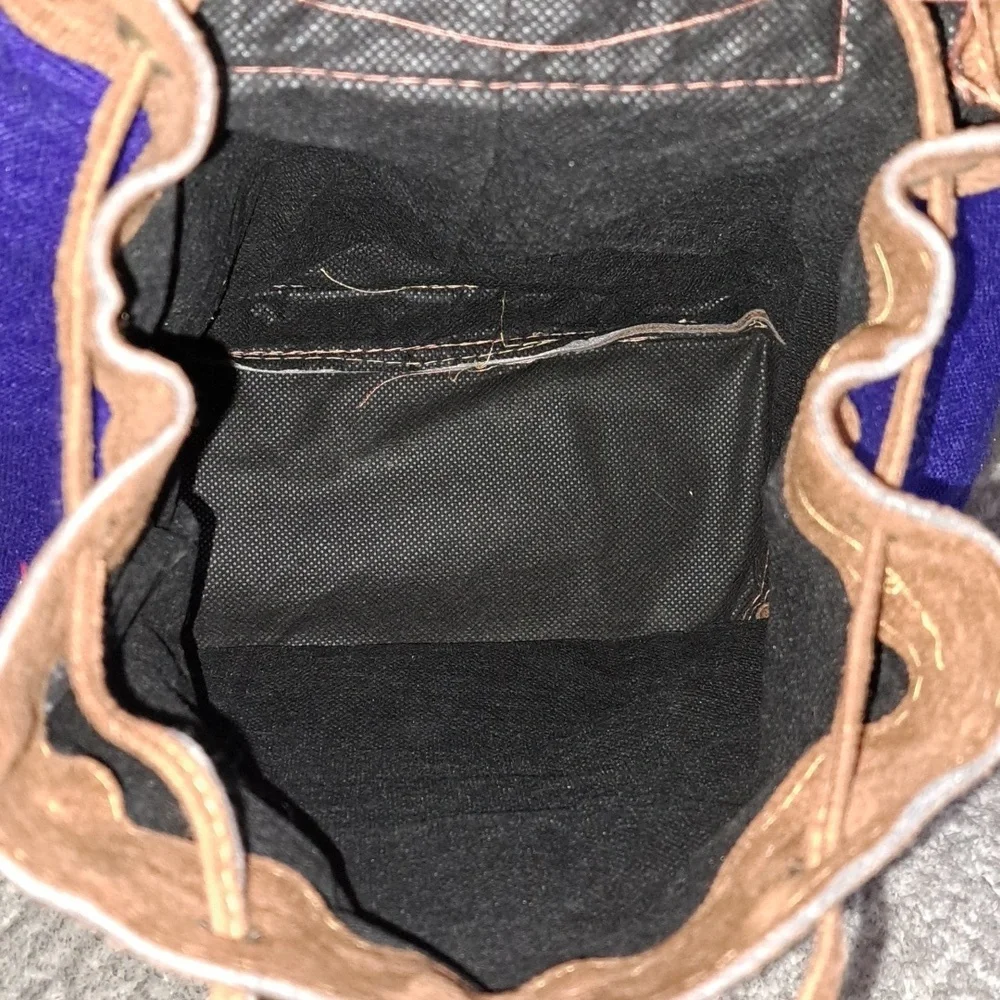 Handmade Guatemalan Canvas Embroidered Sunflower Backpack